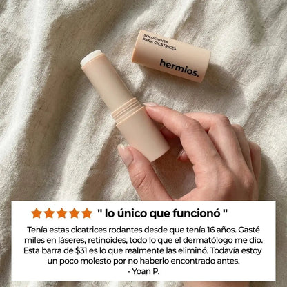 Barrera de reparación invisible para cicatrices de acné