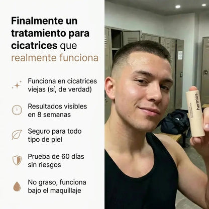 Barrera de reparación invisible para cicatrices de acné