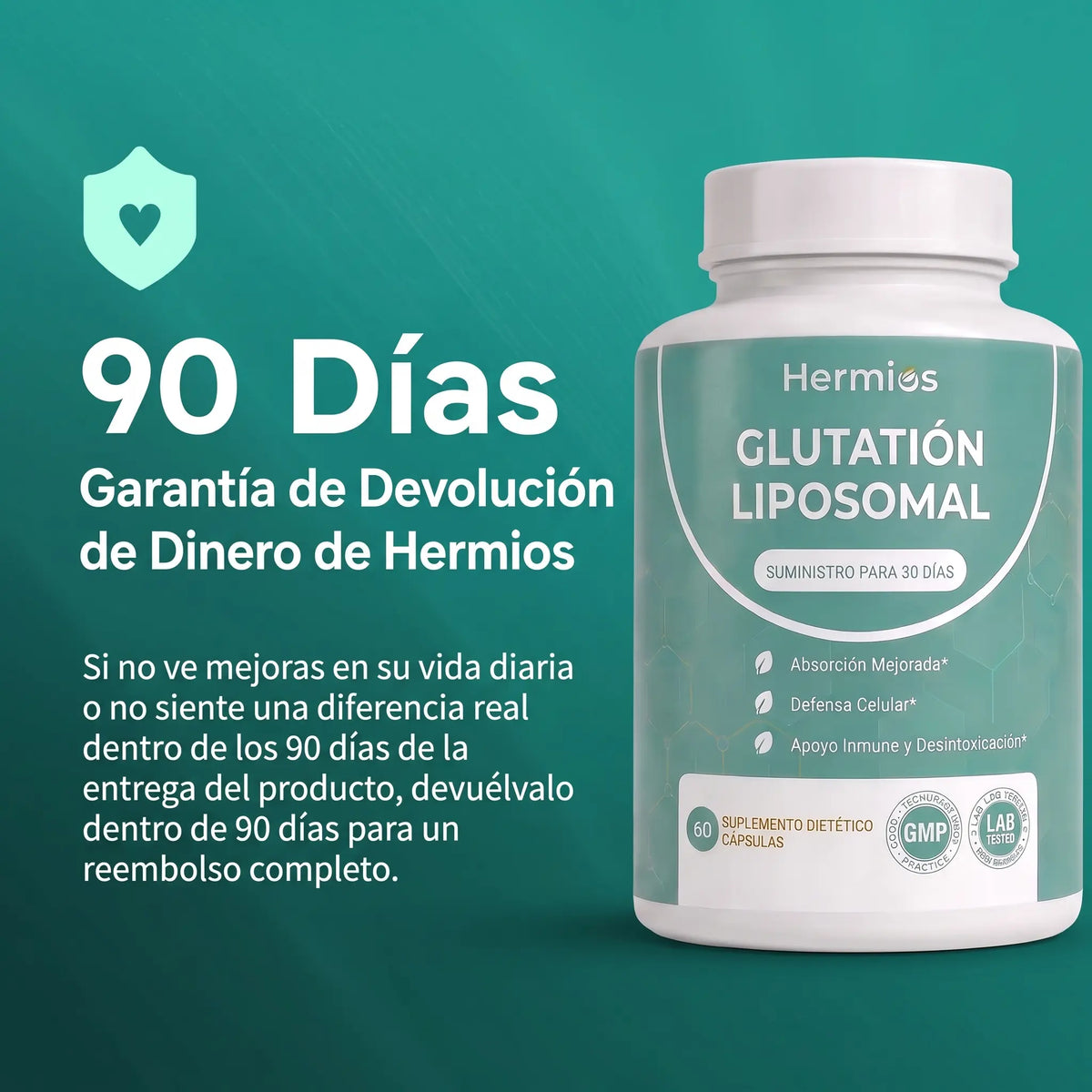 Cápsulas de Glutationa Lipossomal Hermios