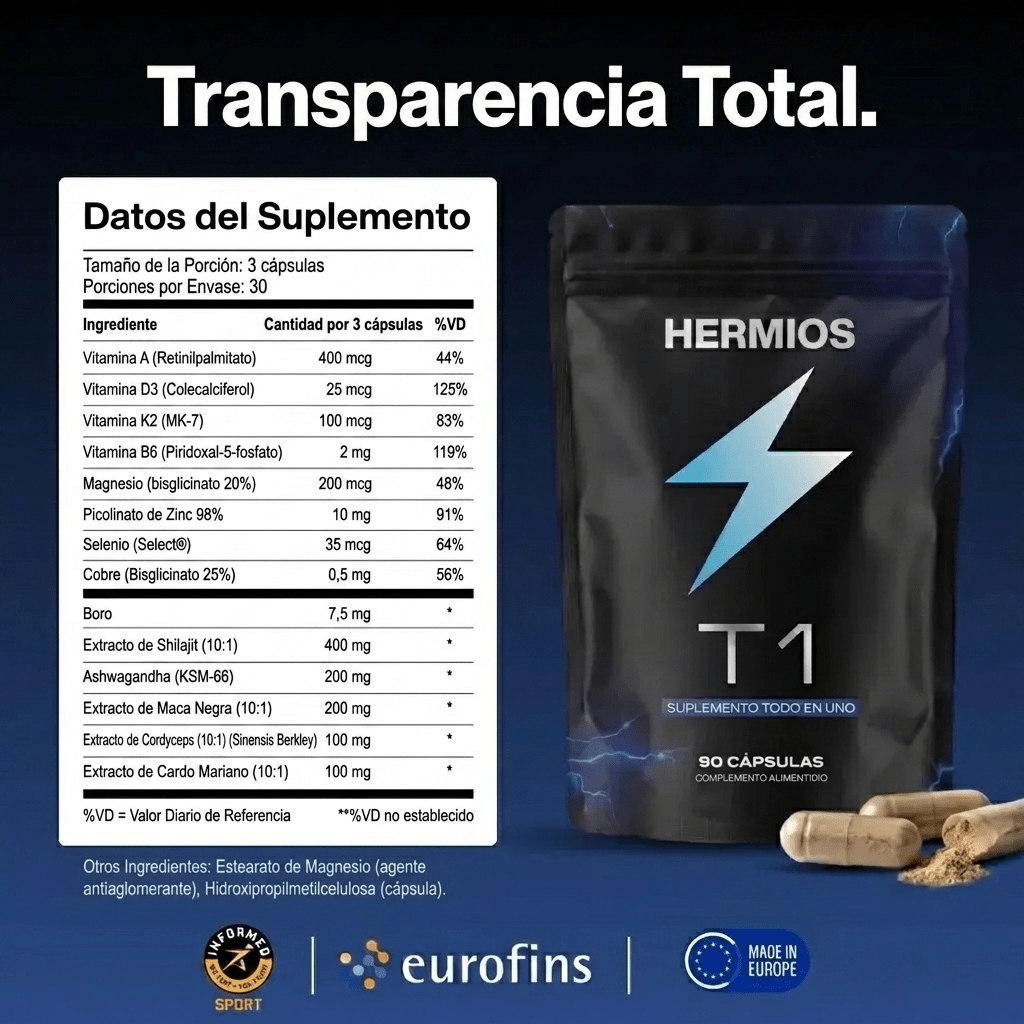 T1 | Fórmula Todo En Uno Para La Testosterona Y La Energía