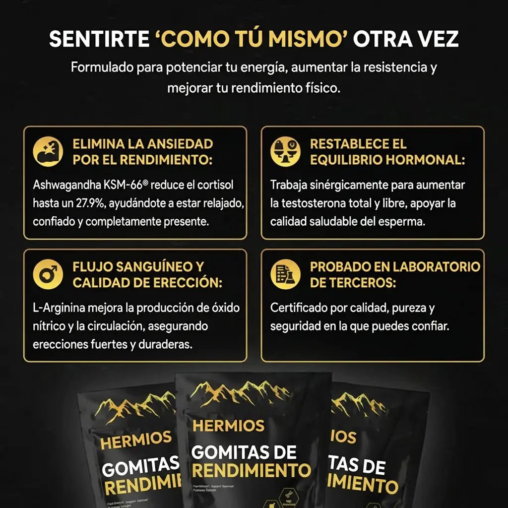 GOMITAS DE ALTO RENDIMIENTO. TU APOYO 6 EN 1.