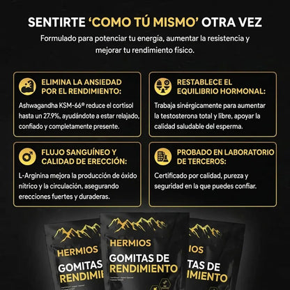 GOMITAS DE ALTO RENDIMIENTO. TU APOYO 6 EN 1.